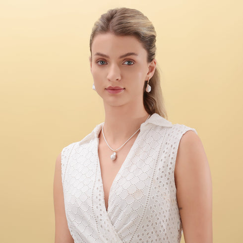 Baroque Pearl Leather Cord Necklace - House Of Pearls